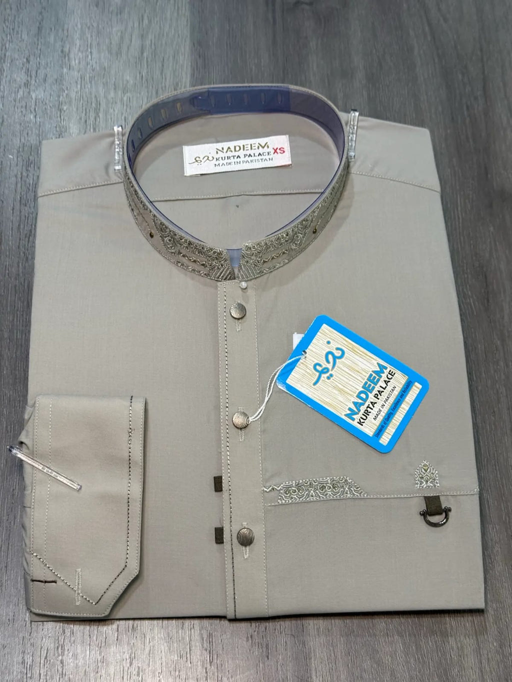 BURAQ 10 ASH GRAY KURTA SHALWAR