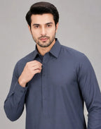 ANDAZ 001 GRAY KAMEEZ SHALWAR