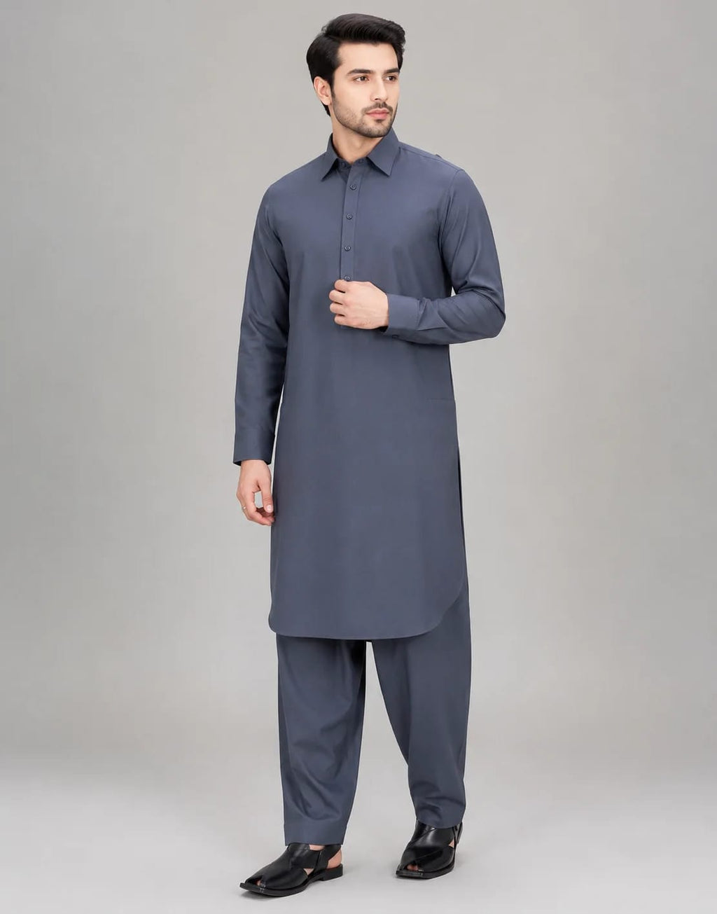 ANDAZ 001 GRAY KAMEEZ SHALWAR