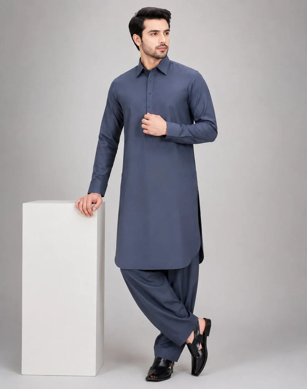 ANDAZ 001 GRAY KAMEEZ SHALWAR