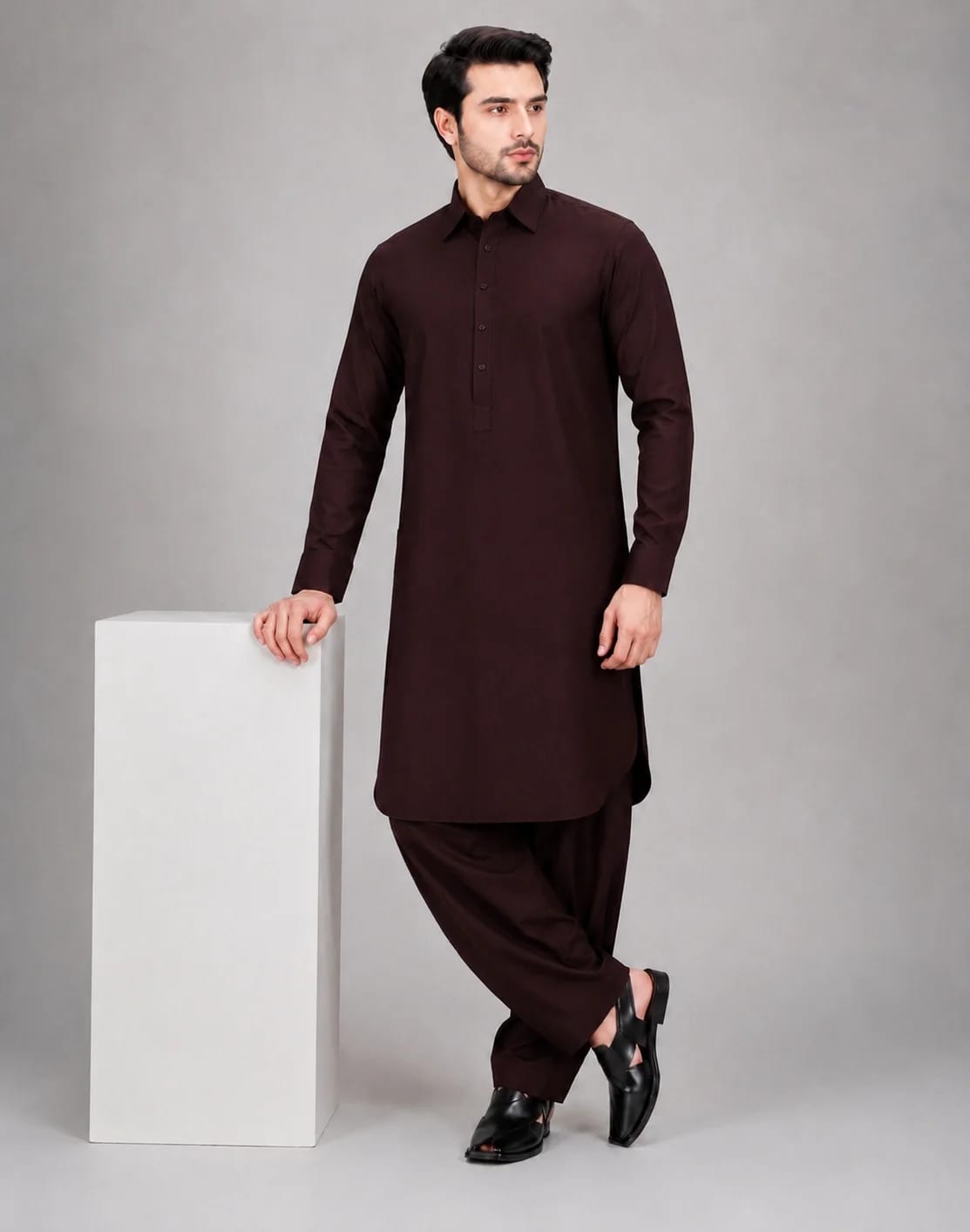 ANDAZ 001 DEEP-MEHROON KAMEEZ SHALWAR