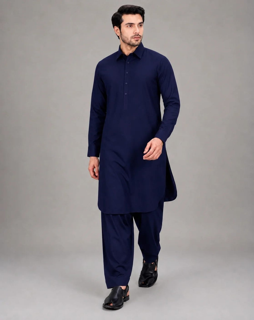 ANDAZ 001 NAVY-BLUE KAMEEZ SHALWAR