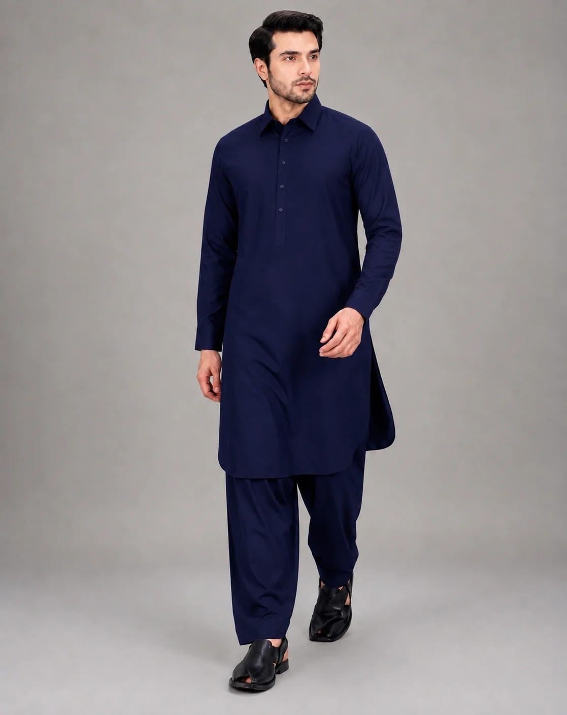 ANDAZ 001 NAVY-BLUE KAMEEZ SHALWAR