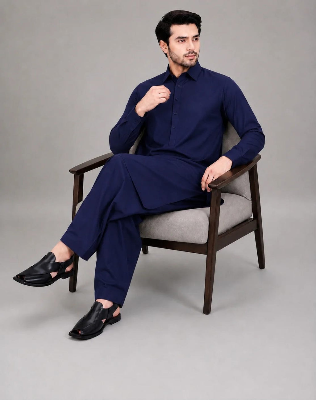 ANDAZ 001 NAVY-BLUE KAMEEZ SHALWAR