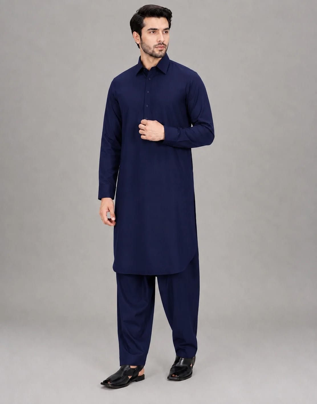 ANDAZ 001 NAVY-BLUE KAMEEZ SHALWAR