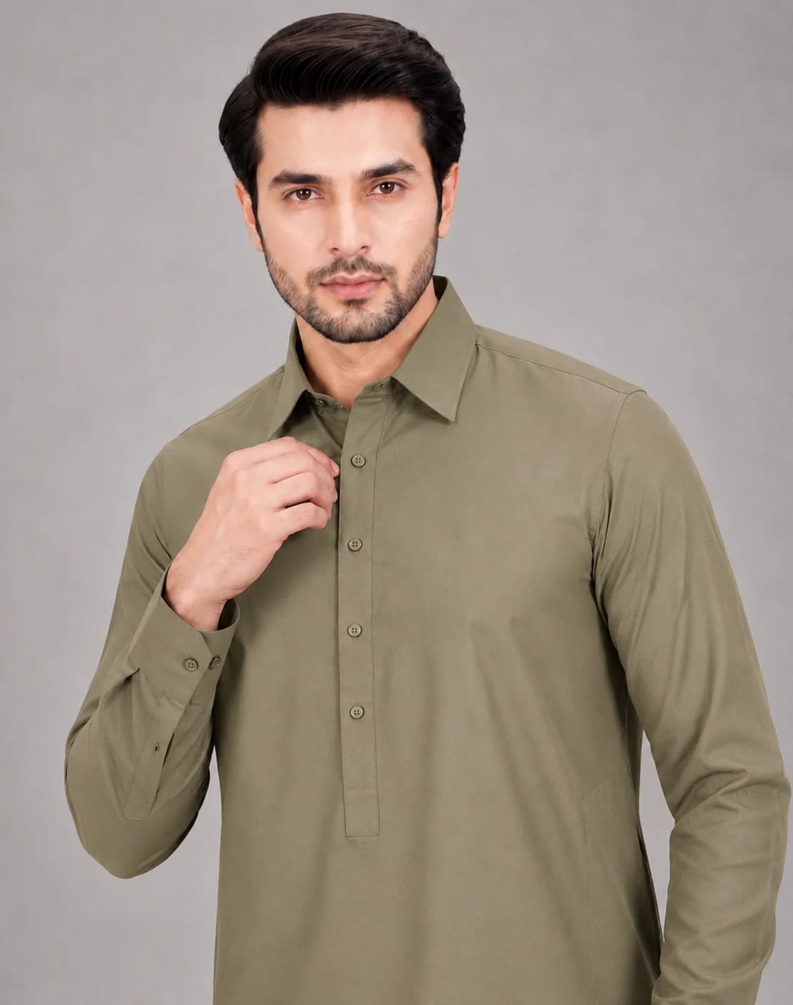 ANDAZ 001 OLIVE-SAGE KAMEEZ SHALWAR