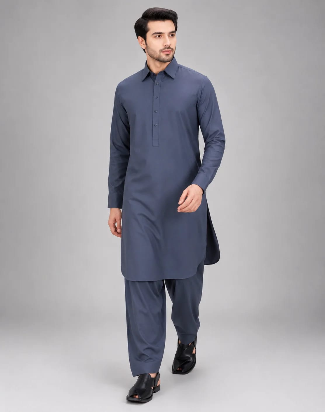 ANDAZ 001 GRAY KAMEEZ SHALWAR