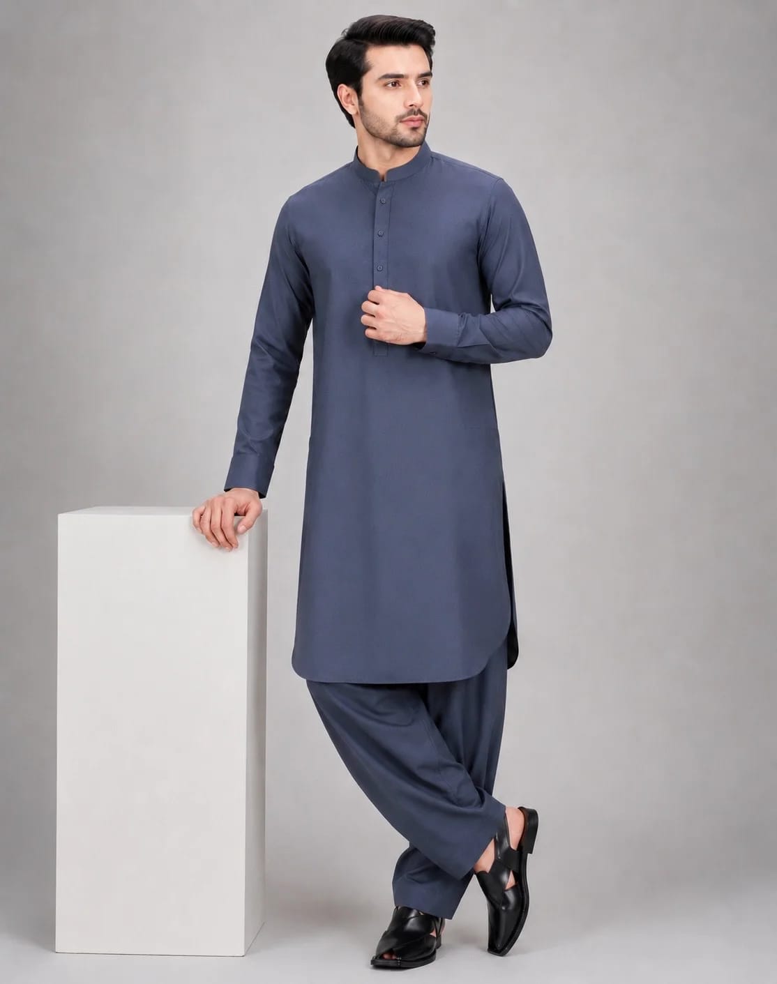 ANDAZ 002 GRAY KURTA SHALWAR