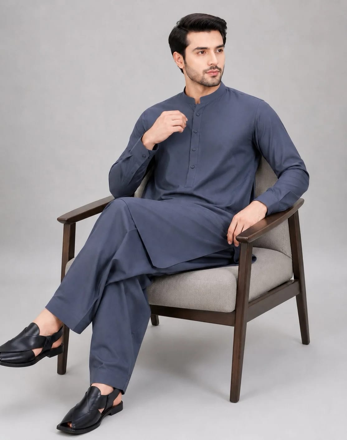 ANDAZ 002 GRAY KURTA SHALWAR