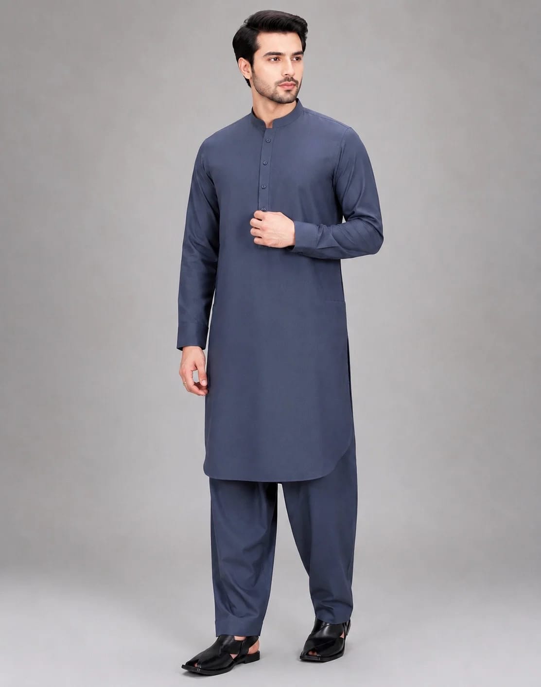 ANDAZ 002 GRAY KURTA SHALWAR