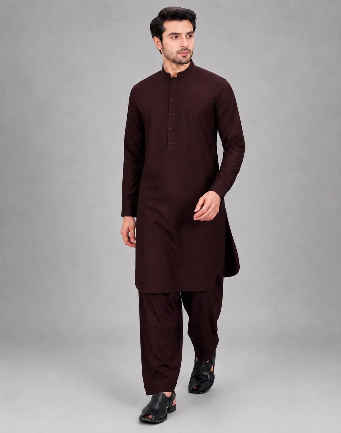 ANDAZ 002 DEEP-MEHROON KURTA SHALWAR