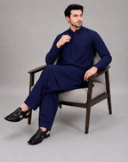 ANDAZ 002 NAVY-BLUE KURTA SHALWAR