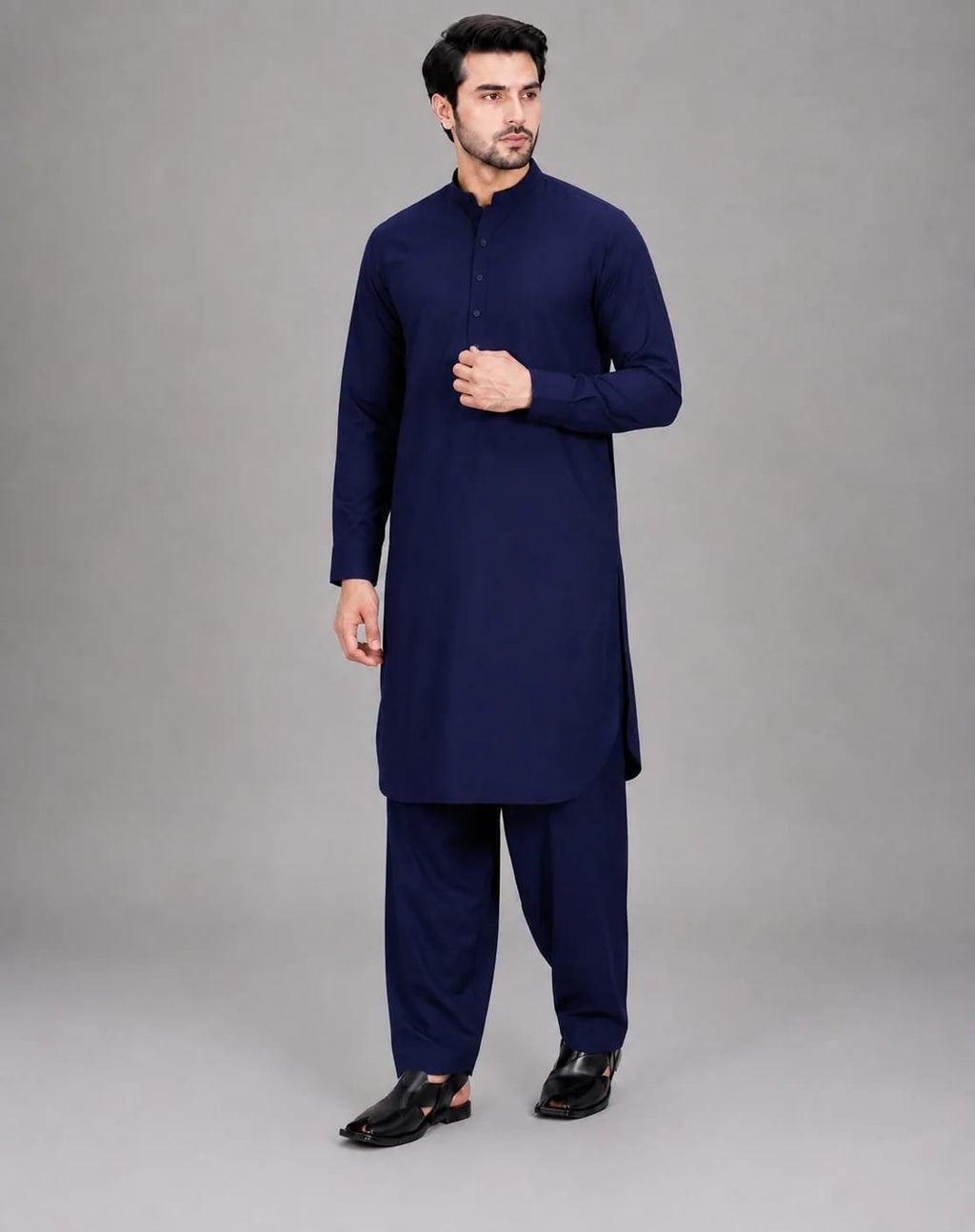 ANDAZ 002 NAVY-BLUE KURTA SHALWAR