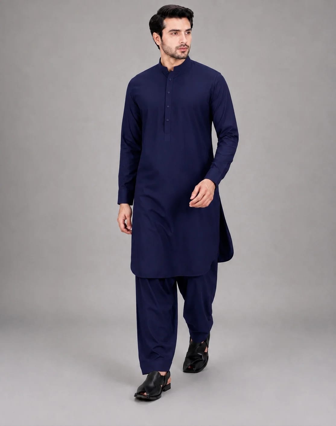ANDAZ 002 NAVY-BLUE KURTA SHALWAR