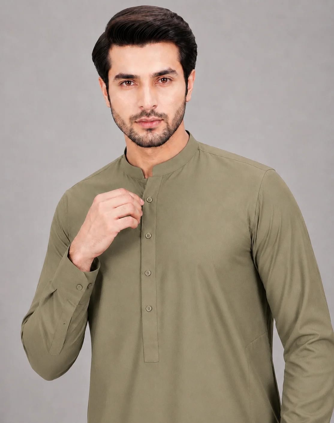 ANDAZ 002 OLIVE-SAGE KURTA SHALWAR