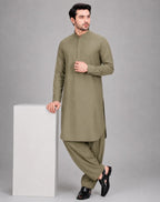 ANDAZ 002 OLIVE-SAGE KURTA SHALWAR