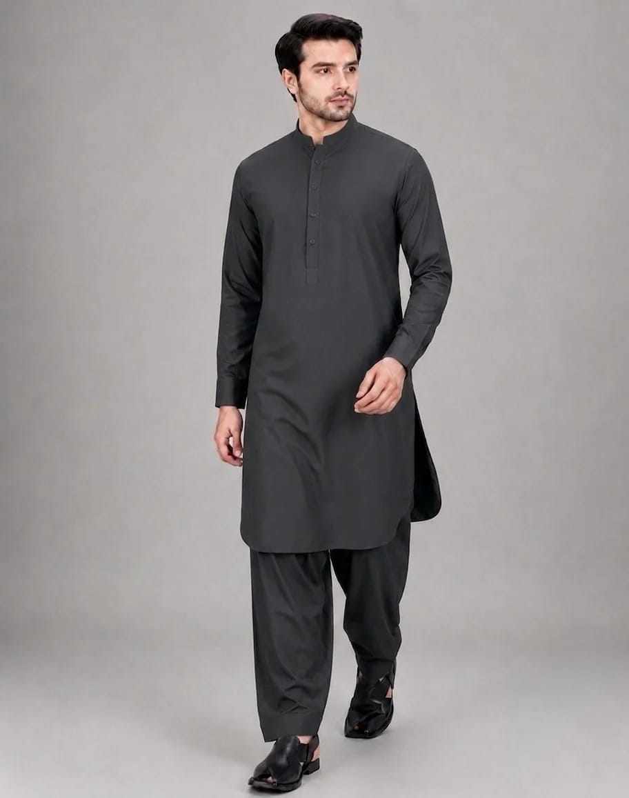 ANDAZ 002 SMOKEY-GRAY KAMEEZ SHALWAR