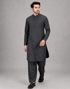 ANDAZ 002 SMOKEY-GRAY KURTA SHALWAR