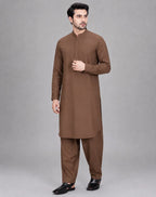 ANDAZ 002 LEATHER-BROWN KURTA SHALWAR