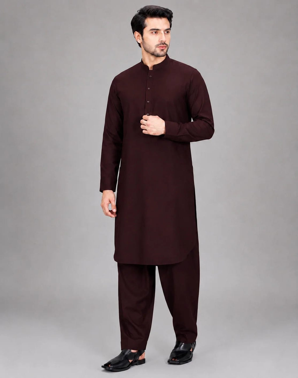 ANDAZ 002 DEEP-MEHROON KURTA SHALWAR