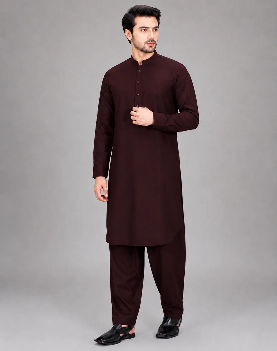 ANDAZ 002 DEEP-MEHROON KURTA SHALWAR