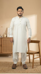 CLK-19 OFF-WHITE KURTA SHLAWAR