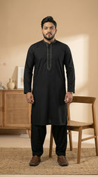 CLk-18 DEEP-BLACK KURTA SHALWAR