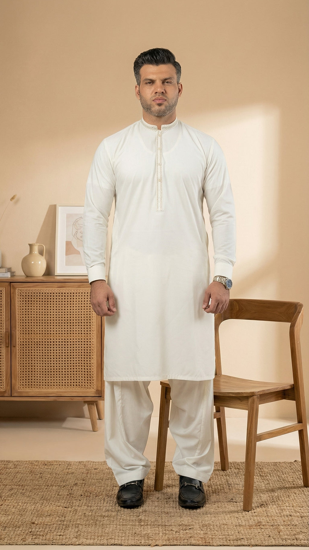 SE Off-White Boski Kurta Shalwar