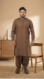 E-29 BROWN KURTA SHALWAR