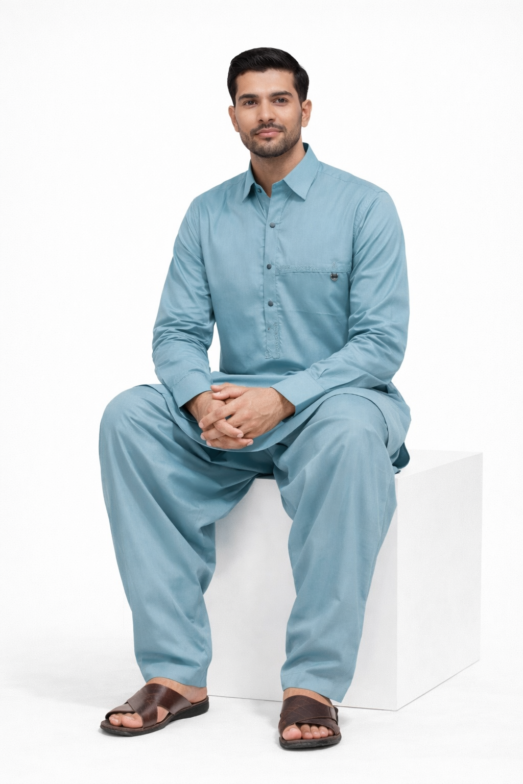 Buraq 008 Feroze Kameez Shalwar