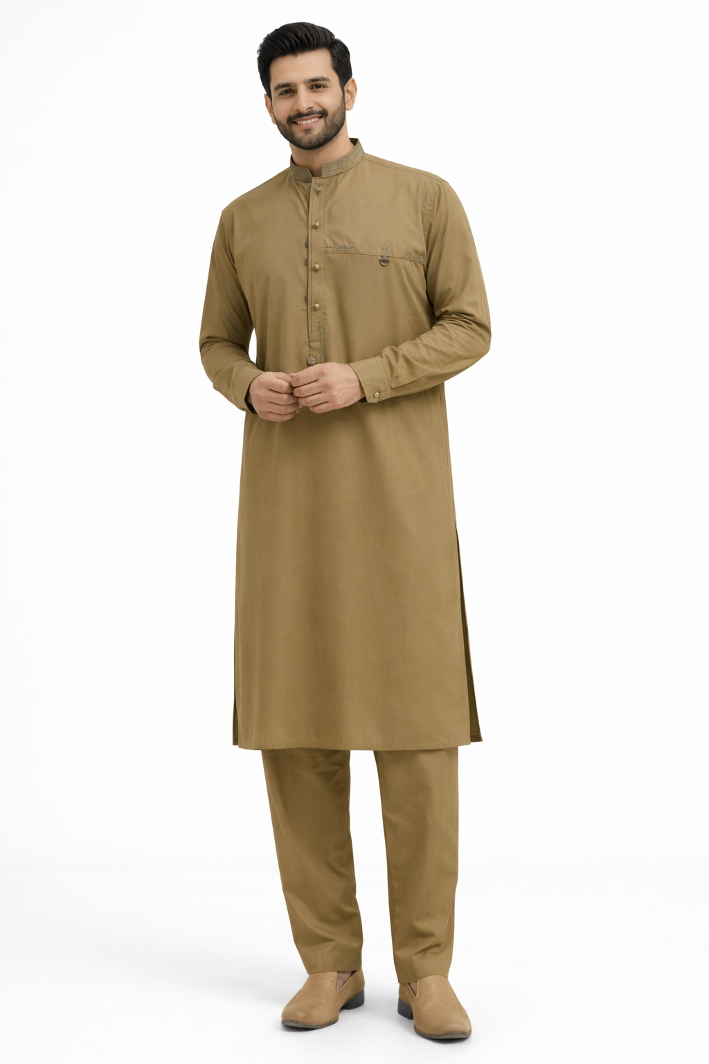 Buraq P-10 Mehndi Kurta Pajama