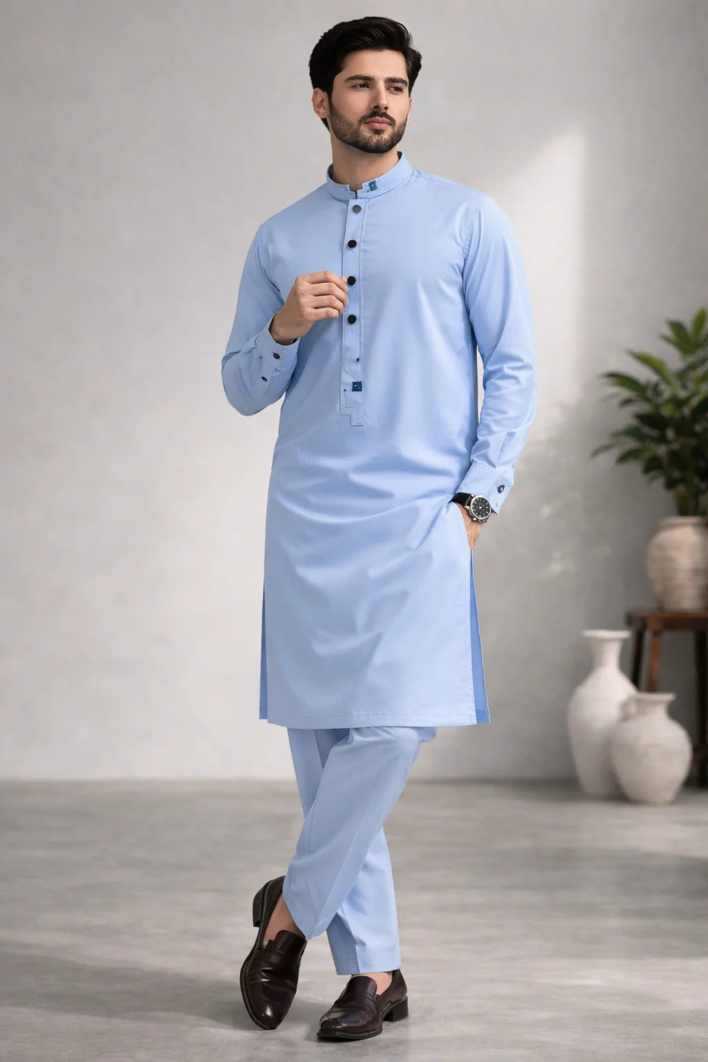Buraq P-12 Skyblue Kurta Pajama