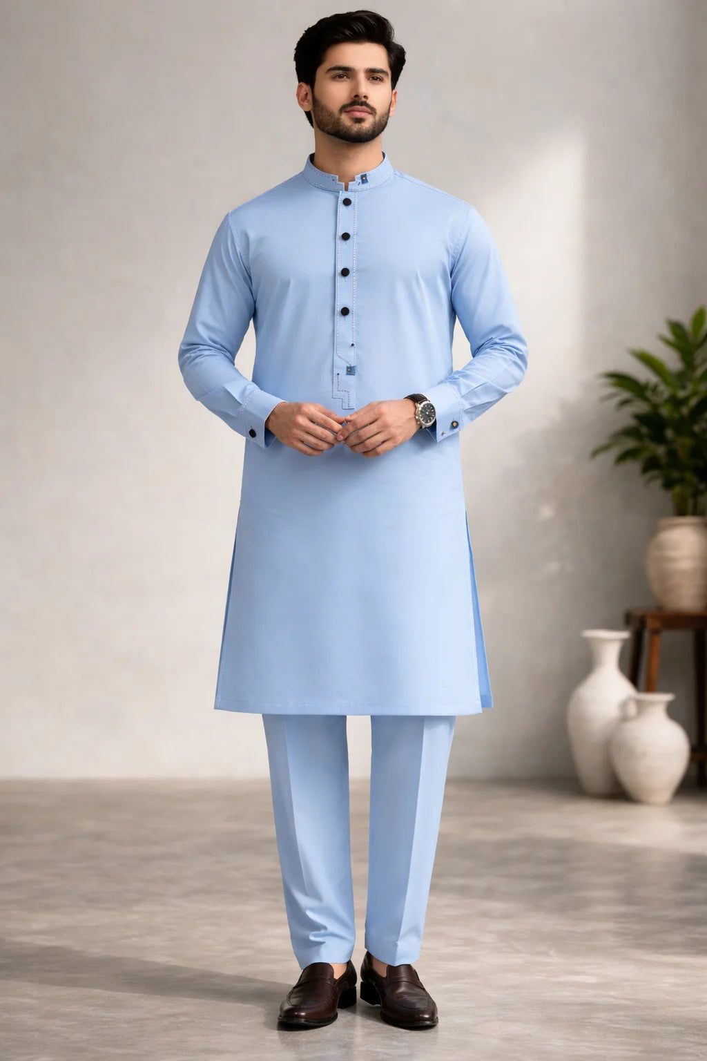 Buraq P-12 Skyblue Kurta Pajama