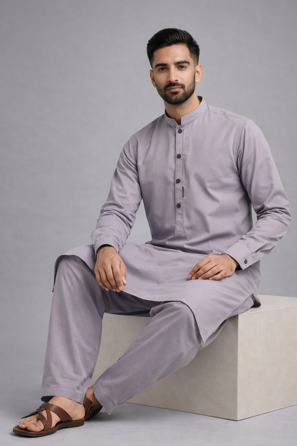 Buraq P-13 Blueberry Kurta Pajama