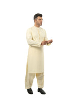 CLK-19 BUTTER-CREAM KURTA SHLAWAR