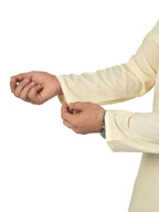 CLK-19 BUTTER-CREAM KURTA SHLAWAR