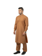R-31 CAMEL-BROWN KURTA SHALWAR