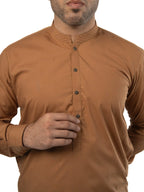 R-31 CAMEL-BROWN KURTA SHALWAR