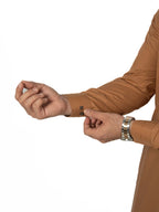 R-31 CAMEL-BROWN KURTA SHALWAR