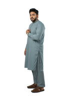 E-29 BLUEISH-GRAY KURTA SHLAWAR