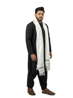Mens Shawl White
