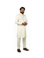 A-9 CREAM KURTA PAJAMA