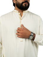 A-9 CREAM KURTA PAJAMA