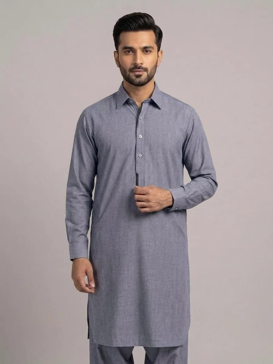 GL-2 ASHGRAY KAMEEZ SHALWAR