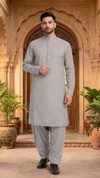 R-32 GRAY KURTA SHALWAR
