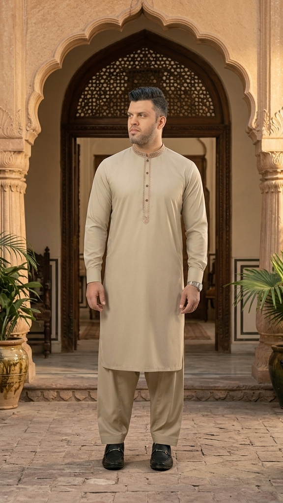 E-30 COFFEE KURTA SHALWAR