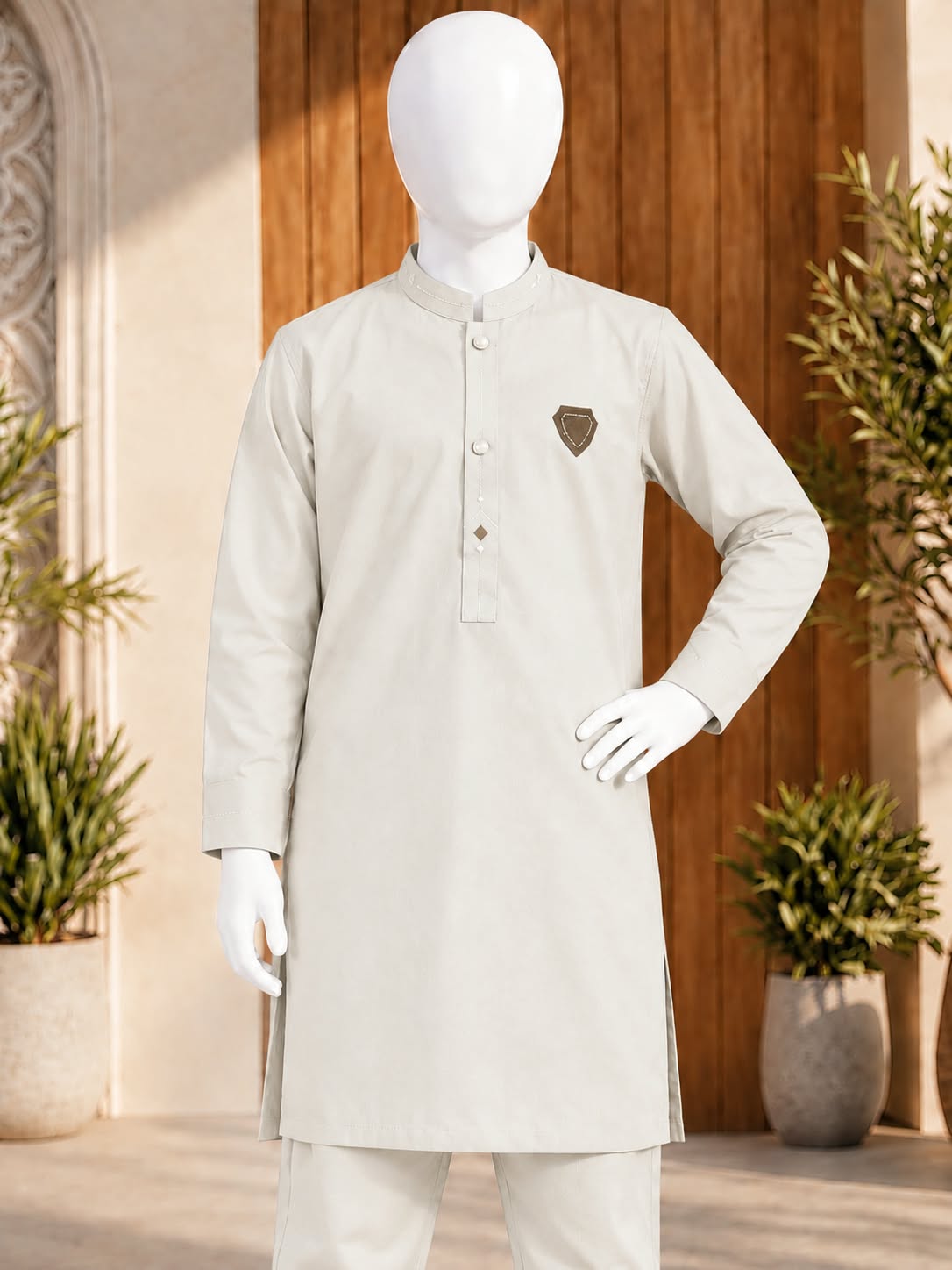 E2-2 OFF-WHITE KURTA SHALWAR