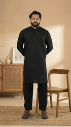 A-7 BLACK KURTA PAJAMA