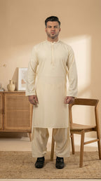 CLK-19 BUTTER-CREAM KURTA SHLAWAR