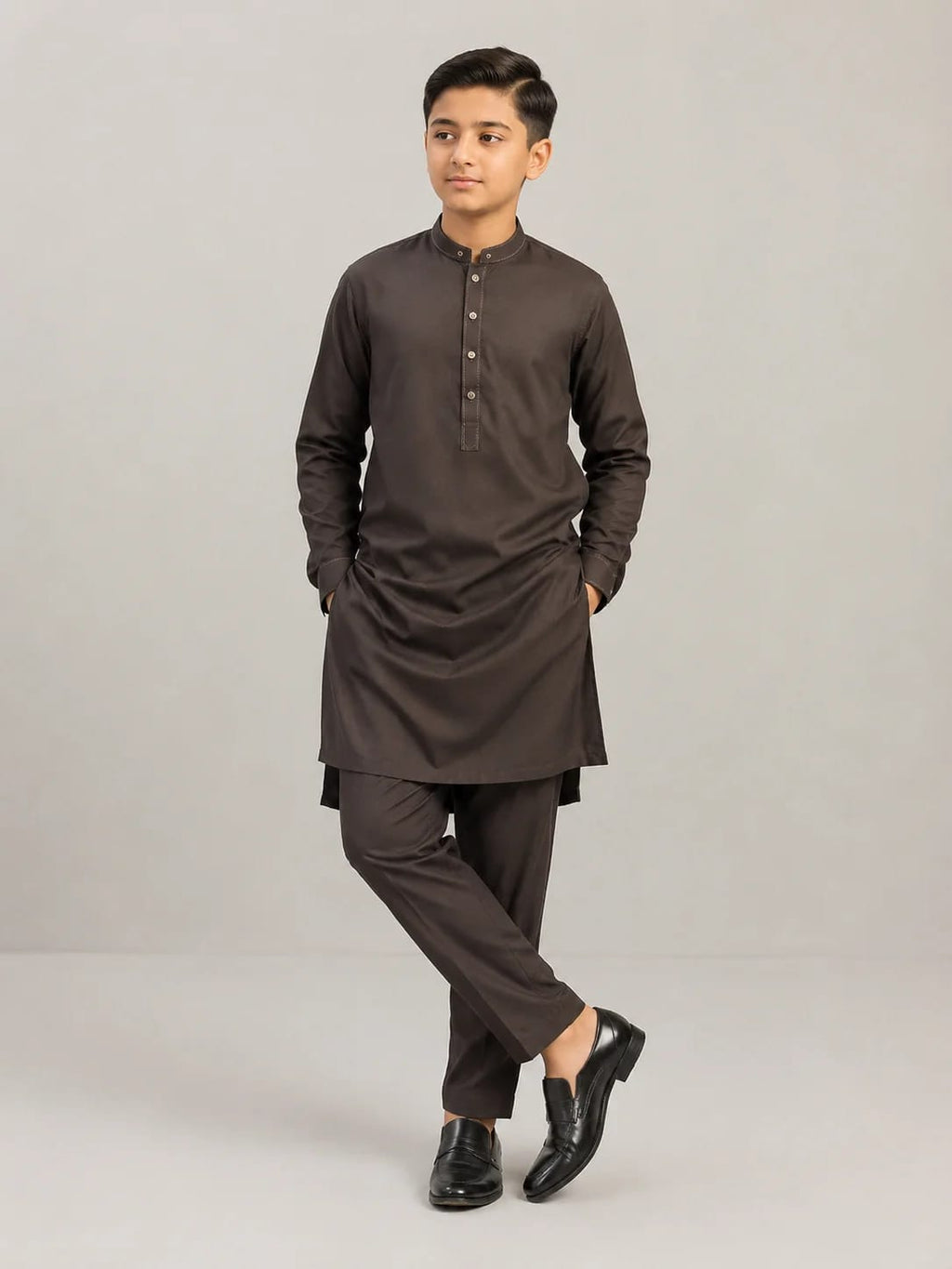 K-3 DARK-BROWN KURTA PAJAMA